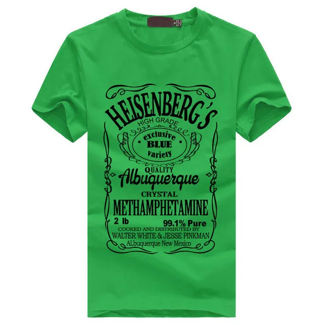 2017 New Summer Fashion Brothers Shirt Men Breaking Bad Walter White Men T-Shirt Heisenberg Men Tops funny Tops shirts S-XXXL