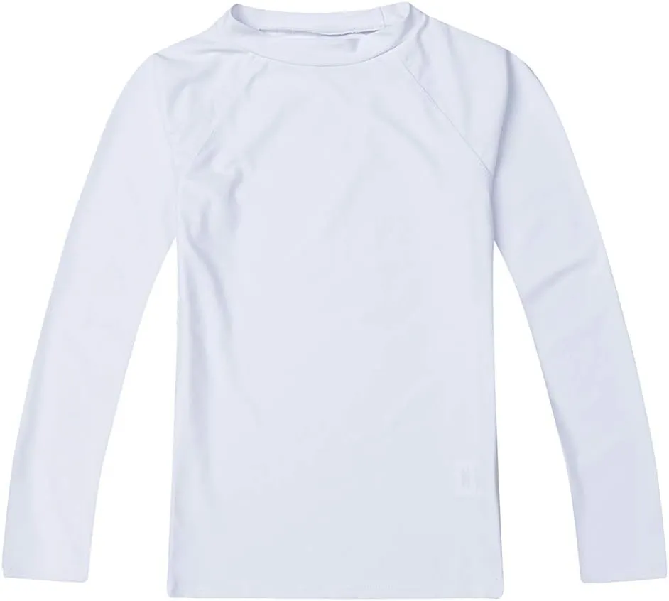 ESTAMICO Boys' UPF 50  Long-Sleeve Rashguard Athletic Swim Shirt