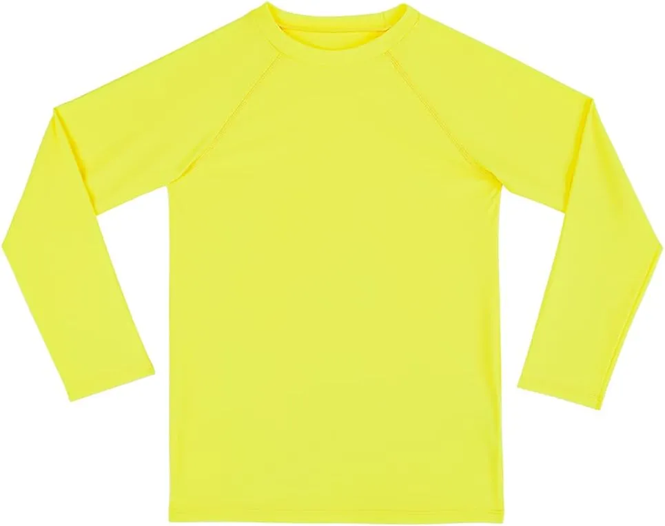ESTAMICO Boys' UPF 50  Long-Sleeve Rashguard Athletic Swim Shirt