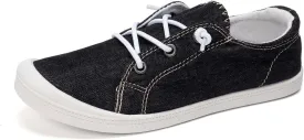 FUNKYMONKEY Shoes for Women, Comfort Low Top Canvas Slip On Sneakers Classic Casual Walking Shoes