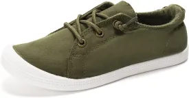 FUNKYMONKEY Shoes for Women, Comfort Low Top Canvas Slip On Sneakers Classic Casual Walking Shoes