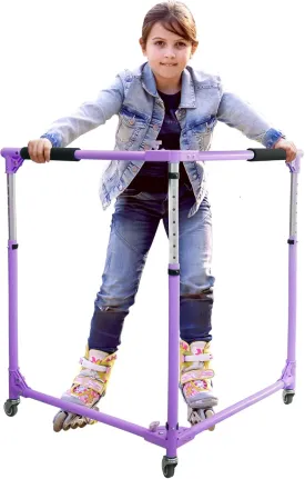 GanFindX Folding Skater Aid for Kids Roller Skating, Roller Skate Trainer for Kids Toddler Adjustable Height Training Walker