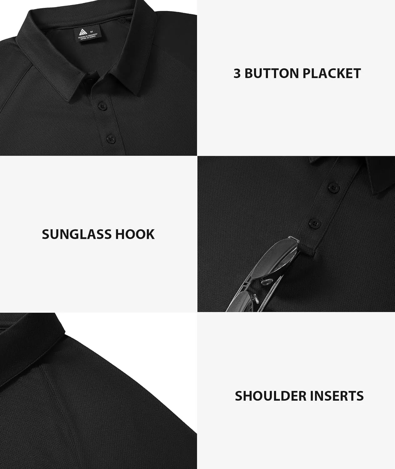 JACKETOWN 3 Pack Mens Polo Shirts Short Sleeve Golf Shirt Performance Moisture-Wicking Athletic Casual Collared Shirts
