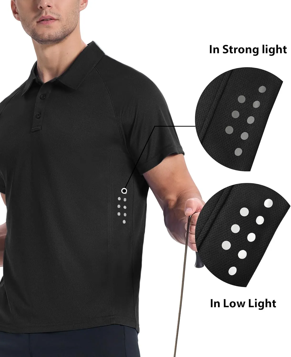 JACKETOWN 3 Pack Mens Polo Shirts Short Sleeve Golf Shirt Performance Moisture-Wicking Athletic Casual Collared Shirts