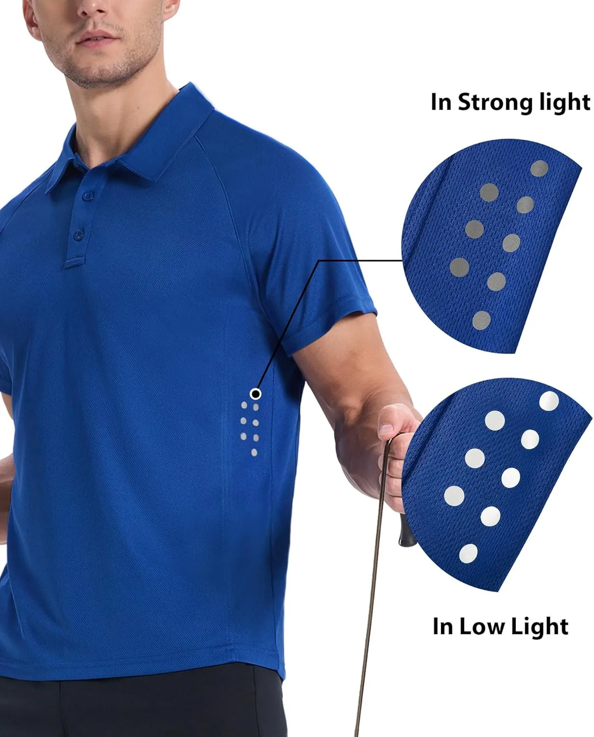 JACKETOWN 3 Pack Mens Polo Shirts Short Sleeve Golf Shirt Performance Moisture-Wicking Athletic Casual Collared Shirts