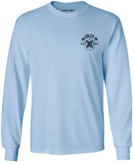 Koloa Surf Mens Kauai Surfboards Logo Long Sleeve Heavy Cotton Tee in Reg, Big and Tall