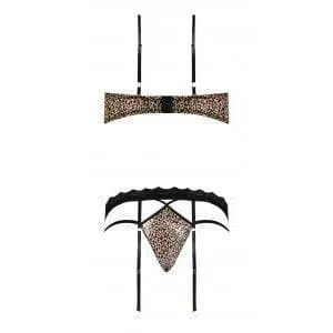 Magic Silk Purrrfect Balconette Bra & Garter Panty Leopard