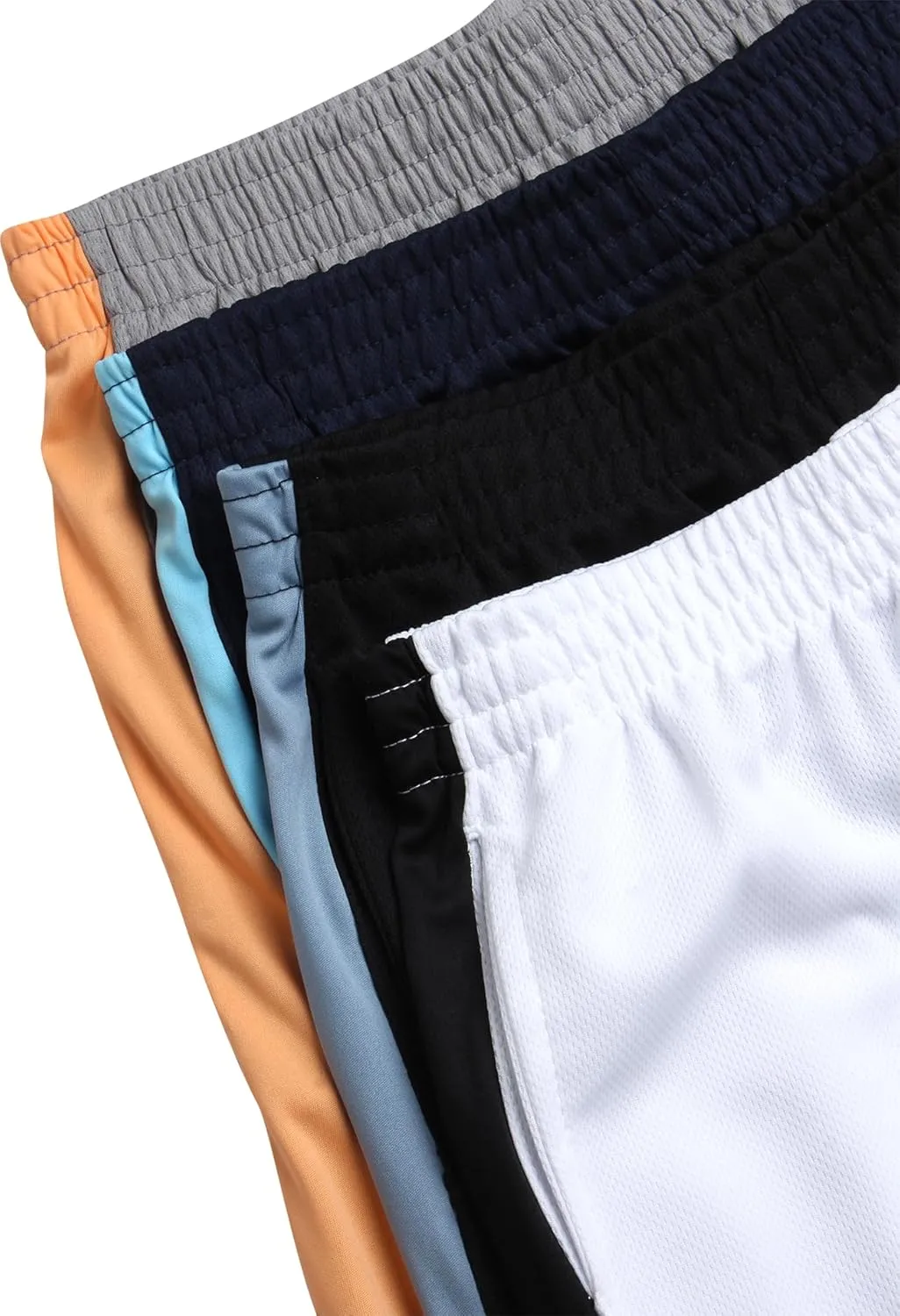 Pro Athlete Boys Basketball Shorts - 4 Pack Mesh Athletic Shorts for Boys - Gym Shorts for Workout and Running (Size: 5-16)