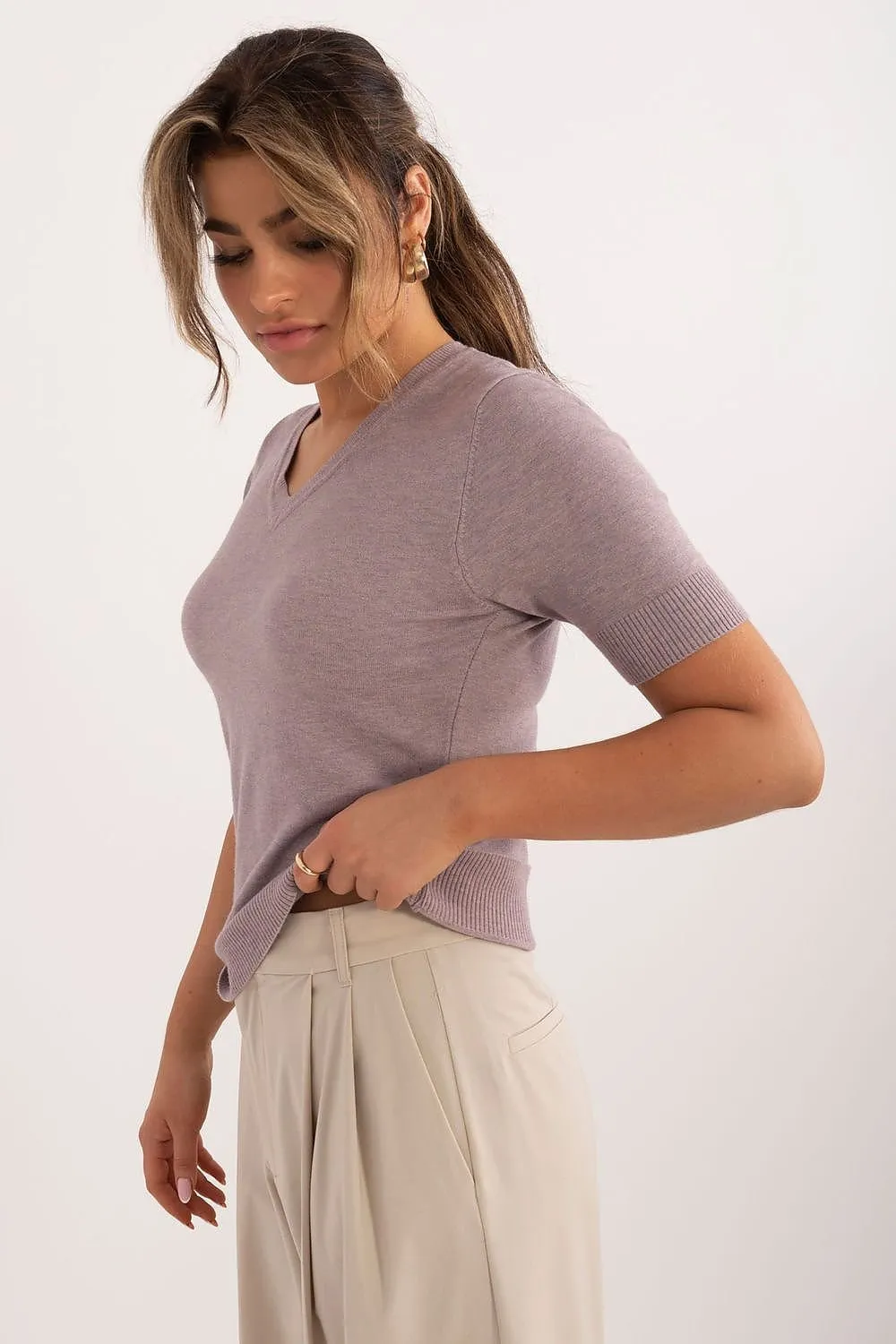 Short Sleeve Sweater | Spago Fashion