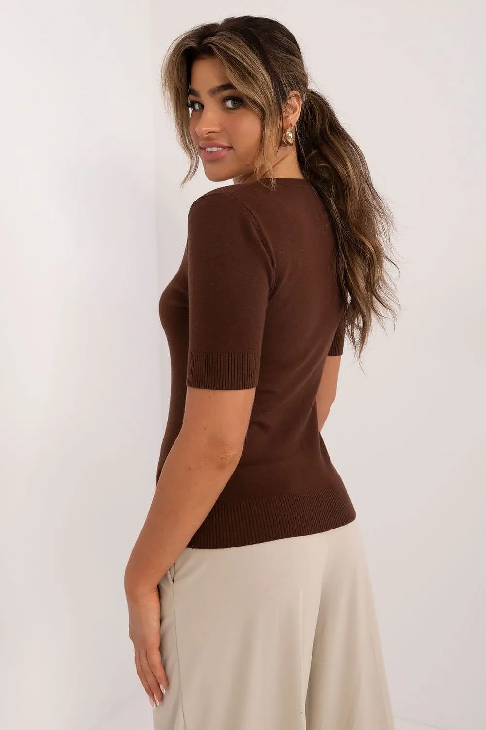 Short Sleeve Sweater | Spago Fashion