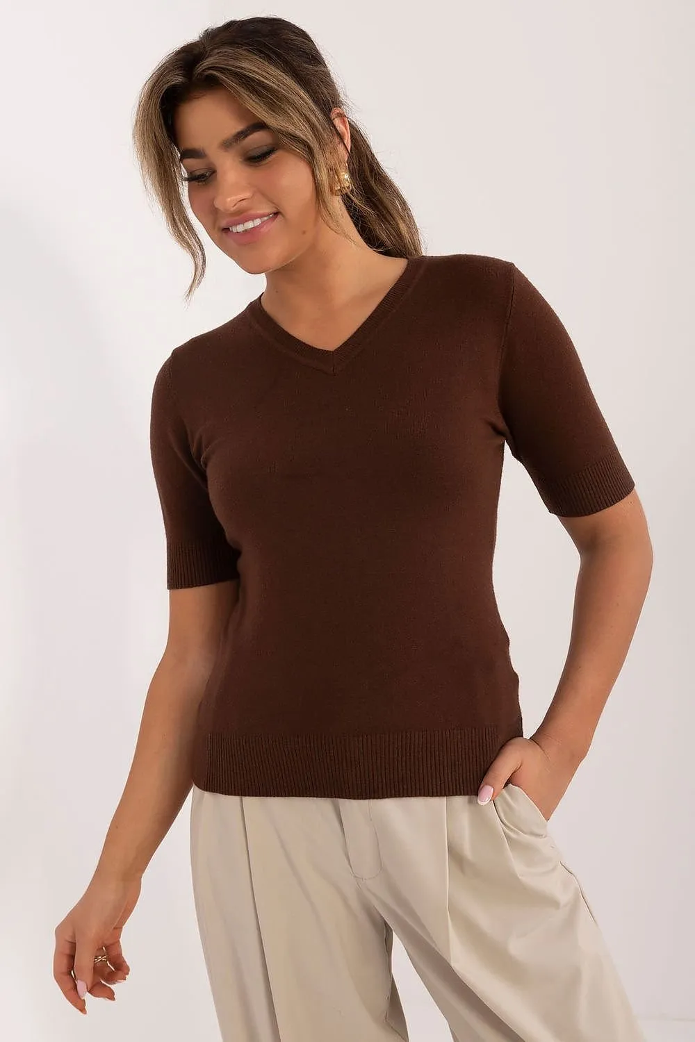 Short Sleeve Sweater | Spago Fashion