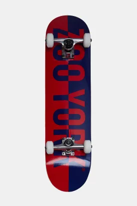 Skateboard imprimé logo rouge et bleu Zoo York 7.75"