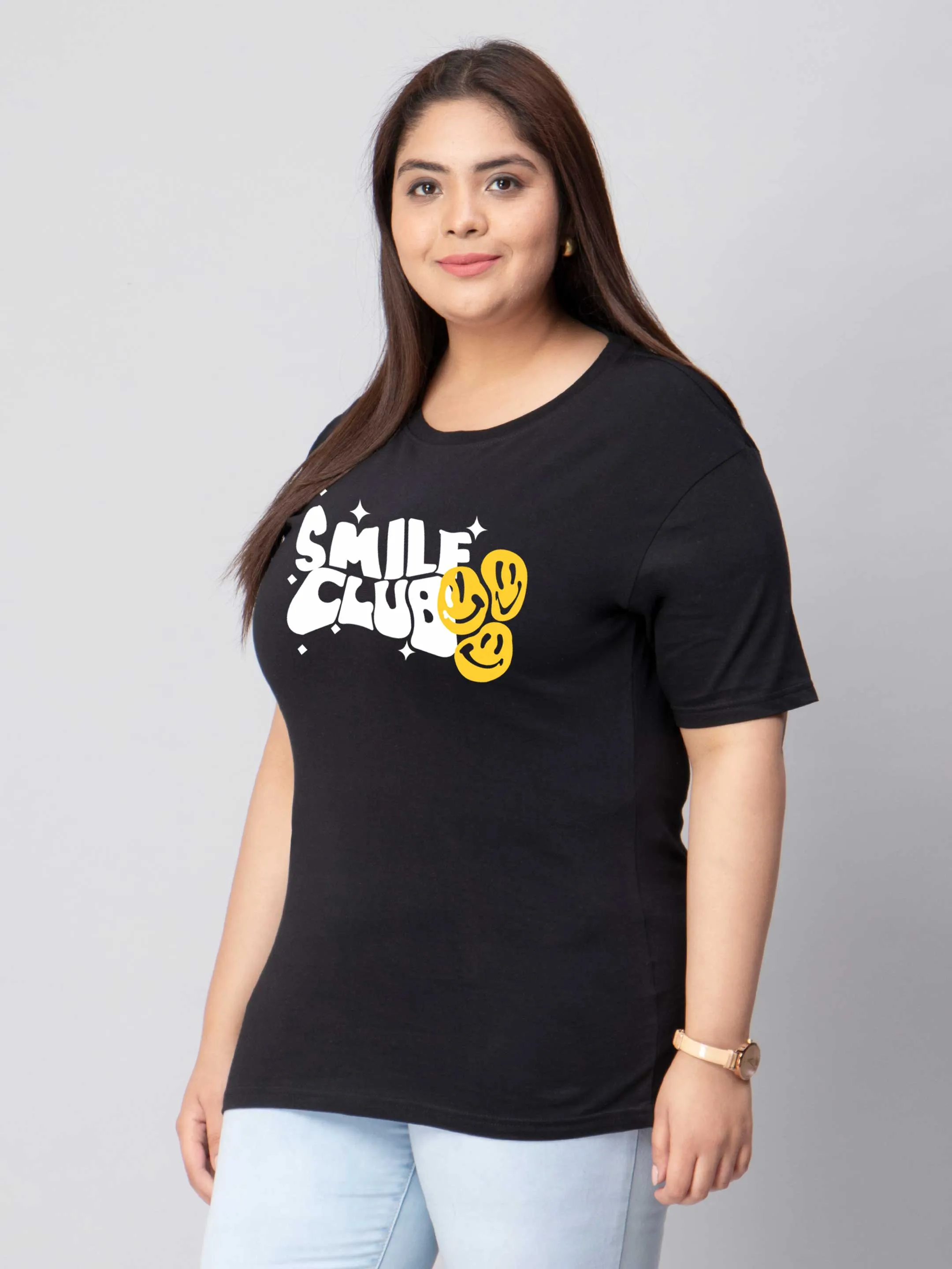 Smile Club Plus Size Women T-Shirt