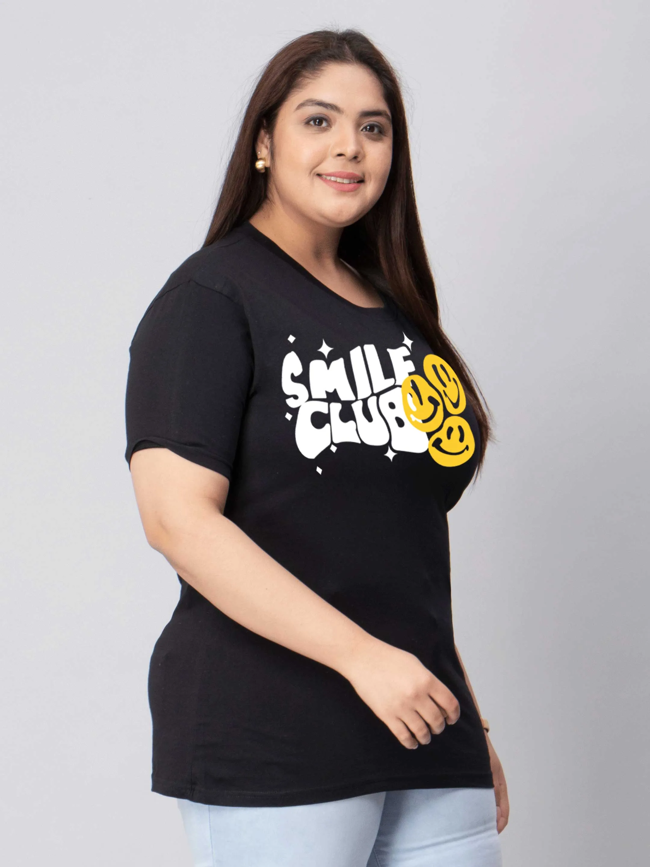 Smile Club Plus Size Women T-Shirt