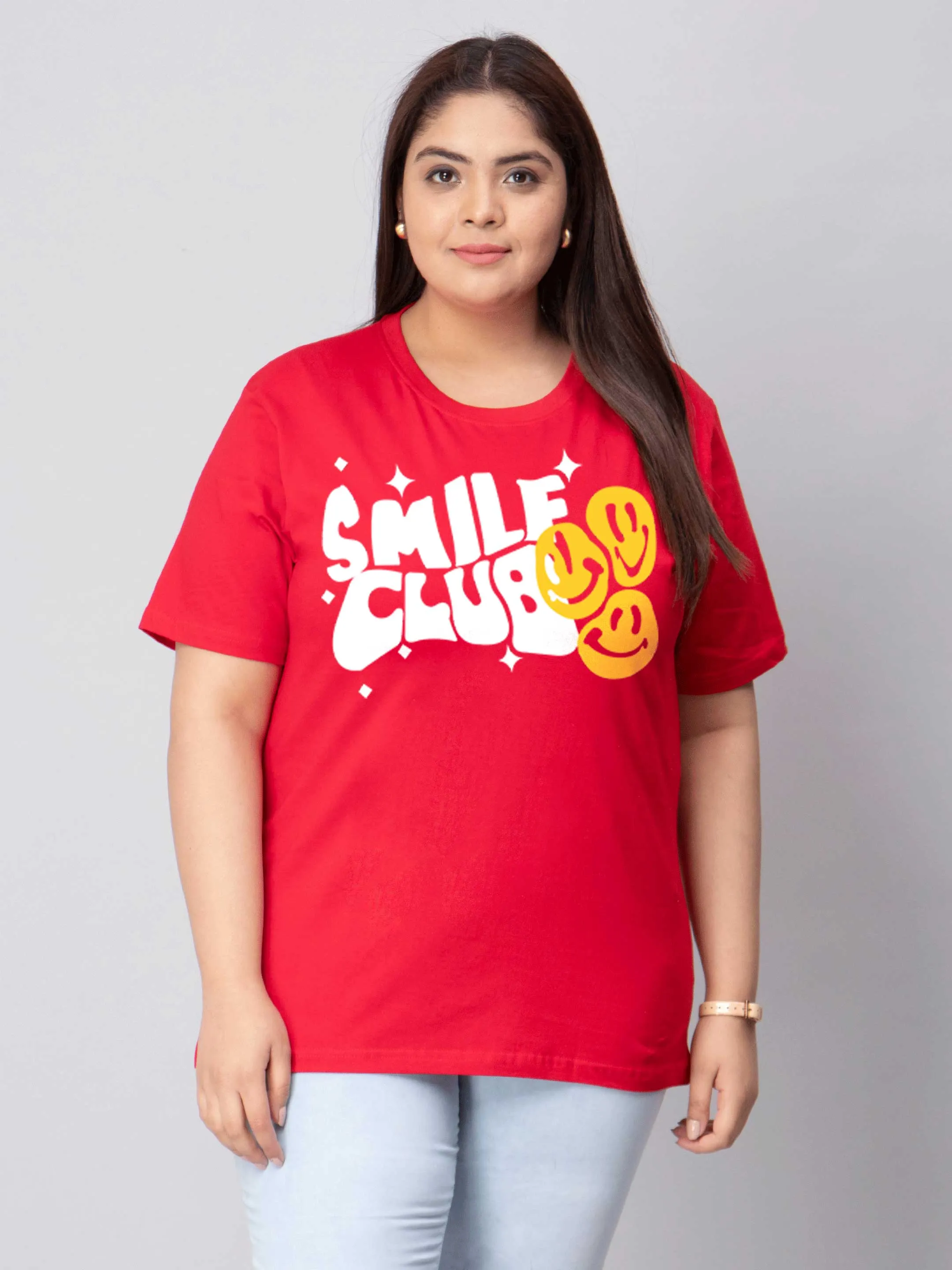 Smile Club Plus Size Women T-Shirt