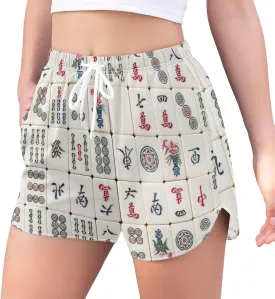 Women's Athletic Shorts with Liner Pockets Quick-Drying Beach Boardshorts Casual Workout Shorts