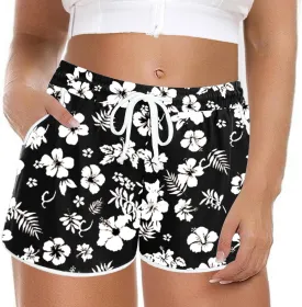 Women's Plus Size Board Shorts Drawstring Box Pants Beach Boardshorts Bottom Trunks with Pockets 1XL - 5XL