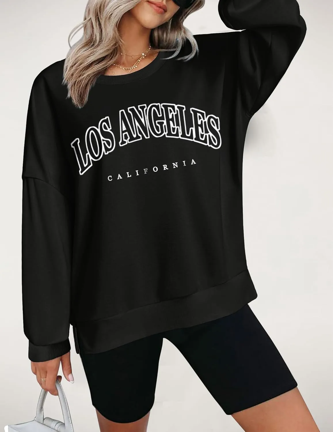 Zeagoo Women Crewneck Sweatshirts Pullover Tops Long Sleeve Shirts Loose Fit Tops Casual Fall Outfits Y2K Clothes 2024