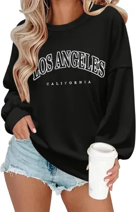 Zeagoo Women Crewneck Sweatshirts Pullover Tops Long Sleeve Shirts Loose Fit Tops Casual Fall Outfits Y2K Clothes 2024